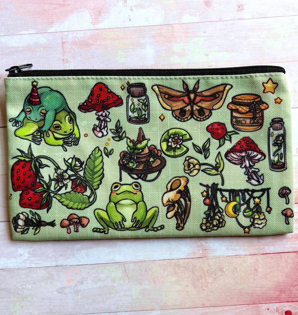 Frog Party , Pencil Bag