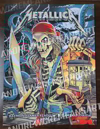 Image 1 of (1p) SUNDAY JUNE 8th REG NON FOIL  - AP METALLICA M72 TAMPA BAY POSTER
