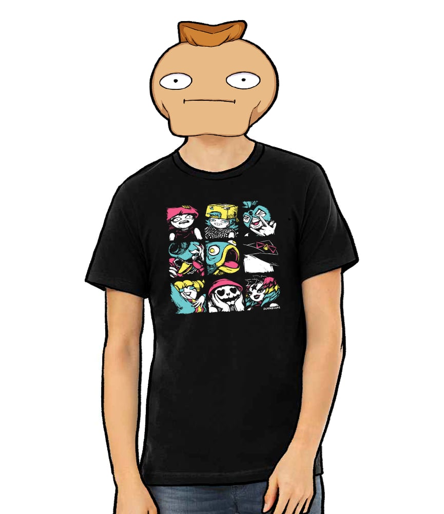 Image of "Deathbulge Characters 2" Premium Quality Black T-Shirt - Canvas Crew Neck Unisex