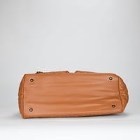 Image 8 of Badgley Mischka Diana Faux Leather Tote Weekender Travel Bag - Brown
