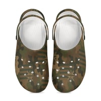 Image 1 of Women's Elevated Style Croc Shoes- Hawaiian Sovereign Flag Camo Print