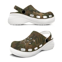 Image 2 of Women's Elevated Style Croc Shoes- Hawaiian Sovereign Flag Camo Print