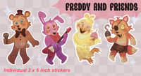 Freddy & Friends Individual Vinyl Stickers