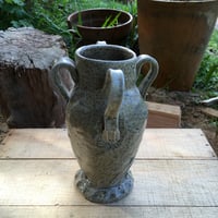 Image 1 of 24. Quad-Hanlde Wavy Vase
