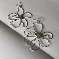 Image 3 of WHITE BLOOM EARRINGS