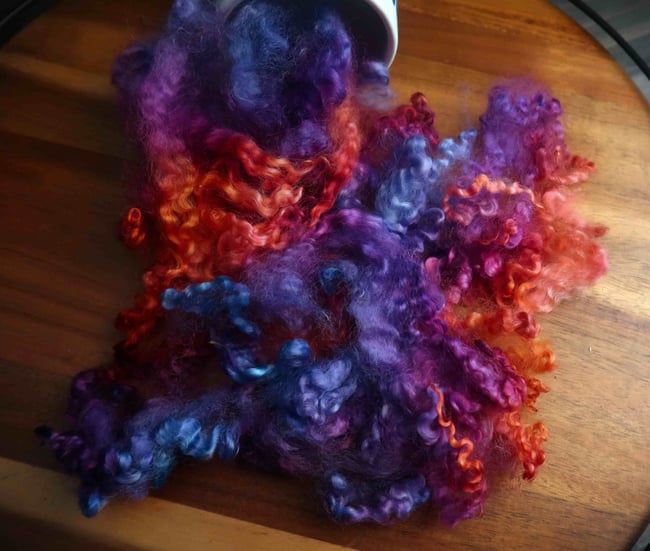 Paper Airplane Skies Border Leicester Locks - 1oz Bundles