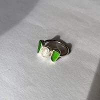 Image 1 of PEARL/GREEN NYMPH RING (R)