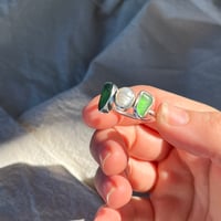 Image 5 of PEARL/GREEN NYMPH RING (R)
