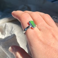 Image 1 of GREEN WARPED RING (N)