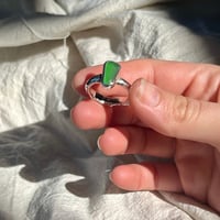 Image 3 of GREEN WARPED RING (N)