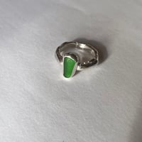Image 5 of GREEN WARPED RING (N)