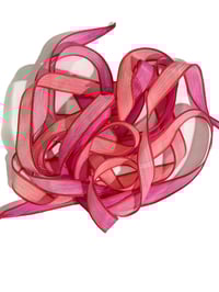 Image 4 of 1PC. ISLAND FLOWER 42" hand dyed wrist wrap bracelet silk ribbon//Yoga wrist wrap bracelet ribbon