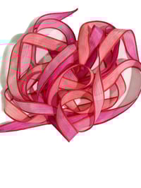 Image 3 of 1PC. ISLAND FLOWER 42" hand dyed wrist wrap bracelet silk ribbon//Yoga wrist wrap bracelet ribbon