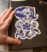 Image 3 of Octopus Girl (Delft Series) Ltd Ed. Large 4x6 Sticker