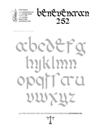 Image 5 of Beneventan 252 (2 styles) - Custom Font by Justified Ink