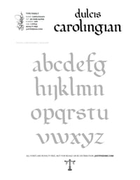 Image 4 of Dulcis Carolingian (1 style) - Custom Font by Justified Ink