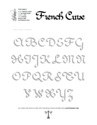 Image 5 of French Curse (2 styles) - Custom Font by Justified Ink