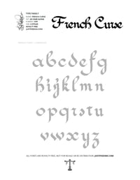 Image 6 of French Curse (2 styles) - Custom Font by Justified Ink