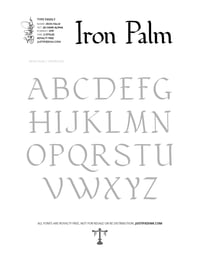 Image 5 of Iron Palm (2 styles) - Custom Font by Justified Ink