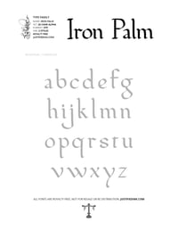 Image 6 of Iron Palm (2 styles) - Custom Font by Justified Ink