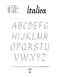 Image 6 of Italica (3 styles) - Custom Font by Justified Ink