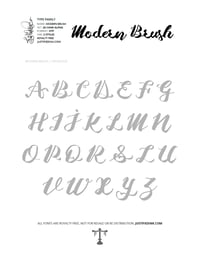 Image 5 of Modern Brush (2 styles) - Custom Font by Justified Ink