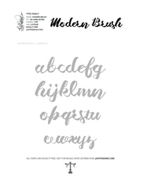 Image 6 of Modern Brush (2 styles) - Custom Font by Justified Ink