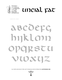 Image 4 of Uncial Fat (1 style) - Custom Font by Justified Ink