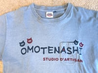 Image 2 of Studio d’Artisan indigo dyed “omotenashi” t-shirt, size M (fits S)