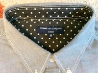 Image 3 of Comme des Garcons Homme 2011 gray button down shirt, size M