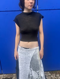 Image 1 of LUNA top black merino round neck 