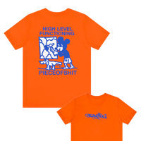 PARANOISE X THINKDOPE TEE ORANGE