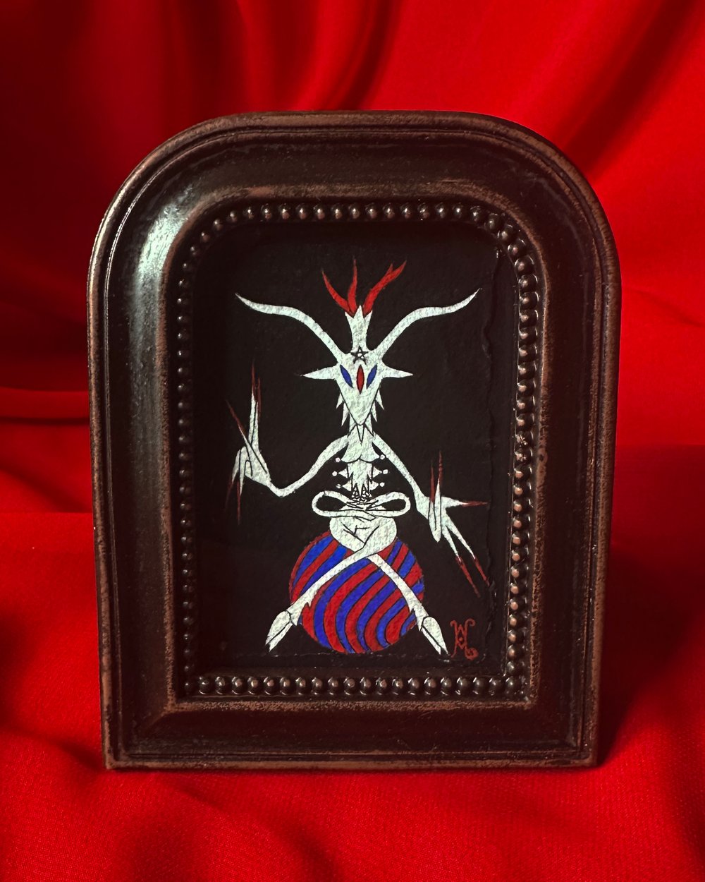 Image of She. Original miniature illustration. 