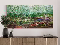 Image 16 of 'Lilies by the creek' - 155x77cm, Framed