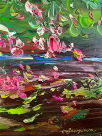 Image 4 of  🔴 'Lilies by the creek' - 155x77cm, Framed