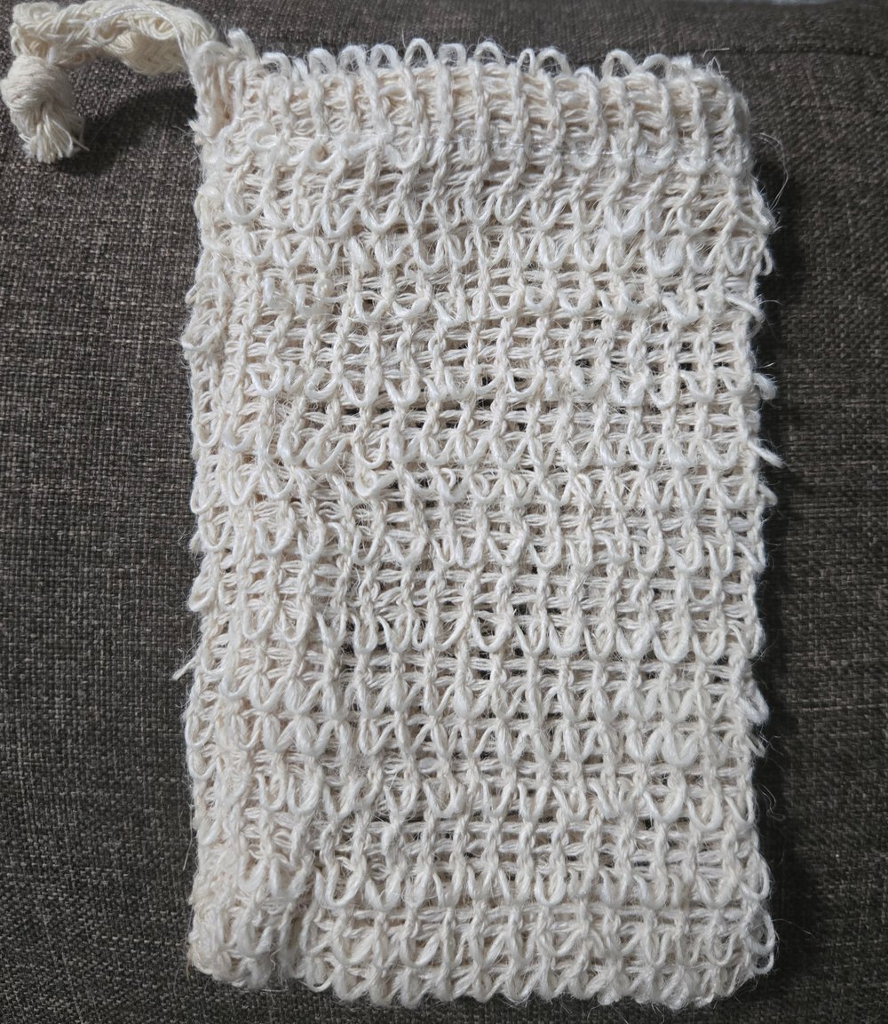 Sisal loofah & soap saver bag