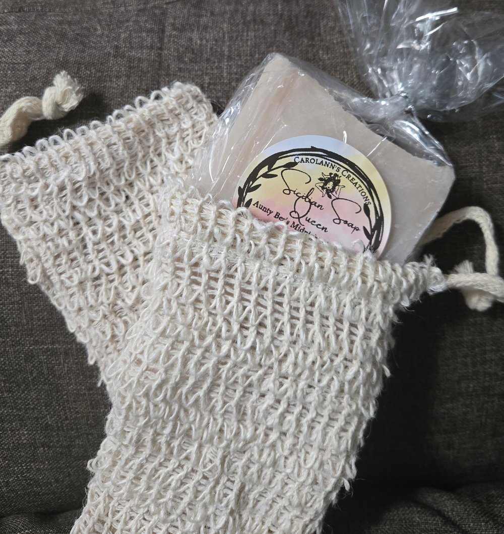 Sisal loofah & soap saver bag