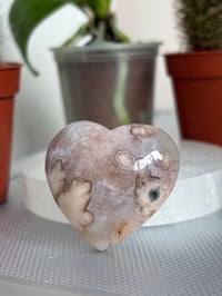 Image 2 of Flower Agate Heart