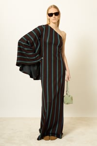 Image 3 of ABITO AMAIA RIGHE MARRONE