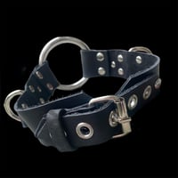 Image 3 of Leather jumbo O-ring Bondage Collar 