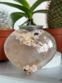 Large Flower Agate Heart