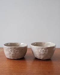 Image 3 of Cat/dog drawing on a bowl