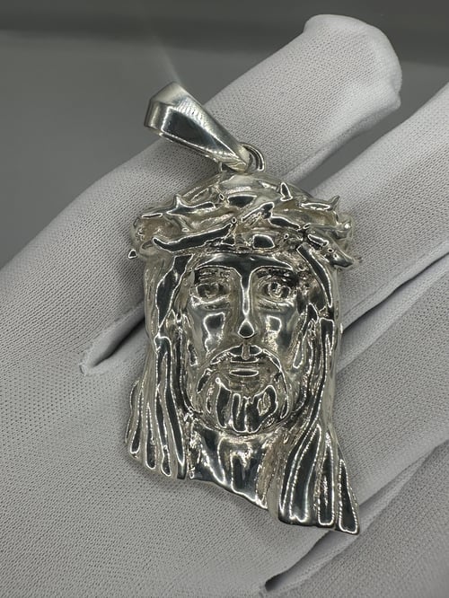 Image of Water and Gold 925 Jesus Piece