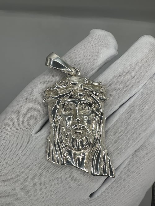 Image of Water and Gold 925 Jesus Piece