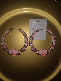 Image 1 of Sailor Moon (Chibiusa) Custom Bamboo Earrings 