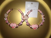 Image 3 of Sailor Moon (Chibiusa) Custom Bamboo Earrings 