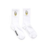 Barquilla Color - White Socks (Pair)