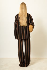 Image 3 of PANTALONE POLINESIA RIGHE NERO
