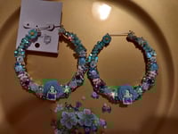 Image 1 of Sailor Neptune Custom Bamboo Earrings 