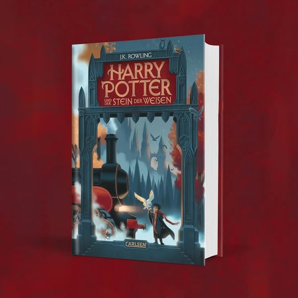 Image of Harry Potter and the Philosopher's Stone (German Edition) Signed Book + Sketch
